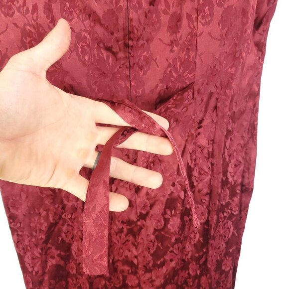 Vintage Dress Womens 11 Covered Button Down Short Sleeve Fitted Silky Asian Insp - Picture 10 of 12